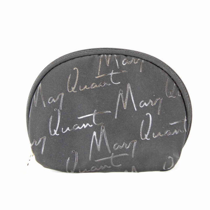 美品『USED』 
MARY QUANT マリークヮント 
 ロゴ　ミニポーチ ポーチ 
ナイロン風 ブラック