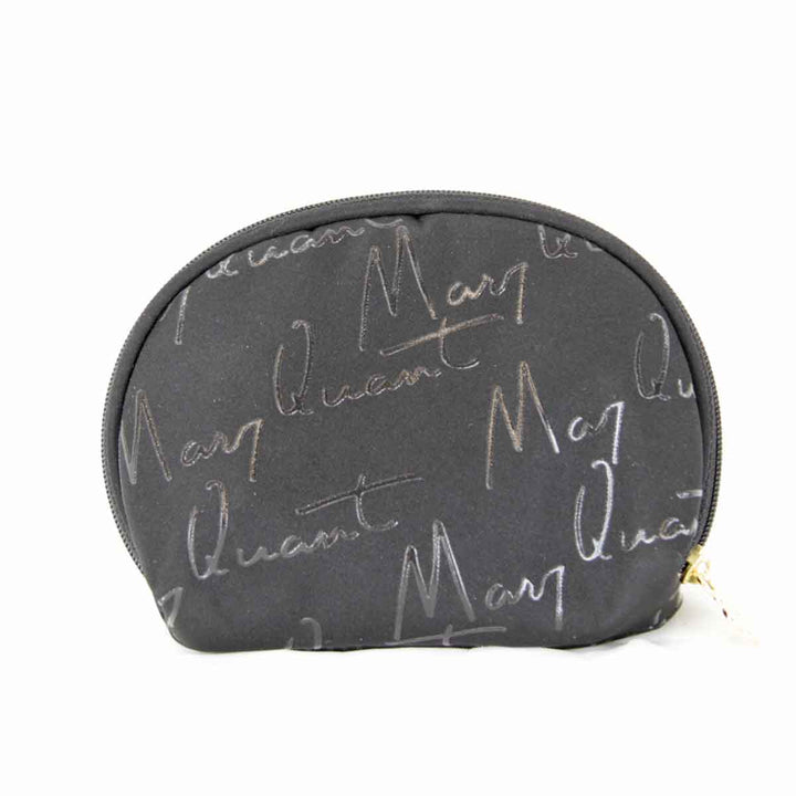 美品『USED』 
MARY QUANT マリークヮント 
 ロゴ　ミニポーチ ポーチ 
ナイロン風 ブラック