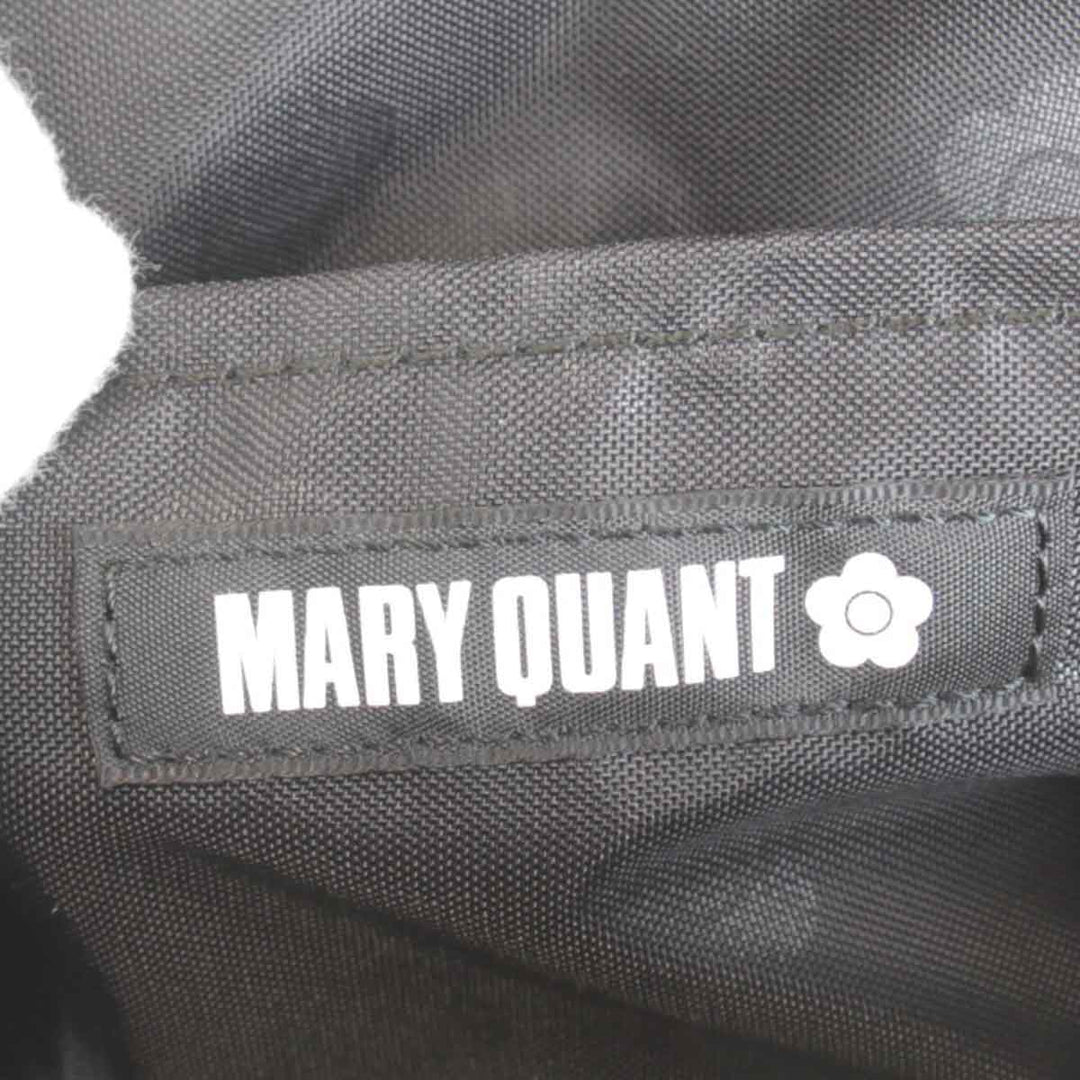 美品『USED』 
MARY QUANT マリークヮント 
 ロゴ　ミニポーチ ポーチ 
ナイロン風 ブラック