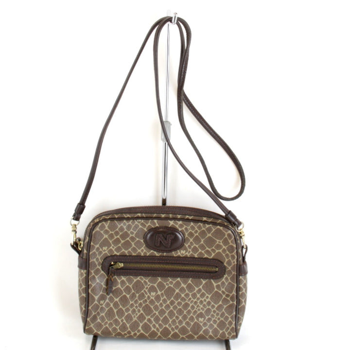 『USED』 
NINA RICCI ニナリッチ 
 ショルダーバッグ 
レザー ブラウン