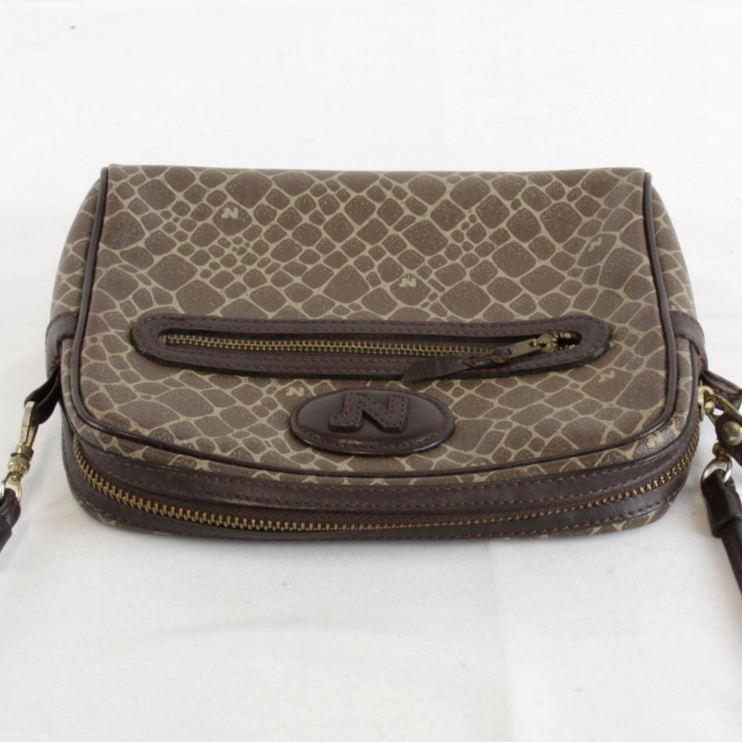 『USED』 
NINA RICCI ニナリッチ 
 ショルダーバッグ 
レザー ブラウン