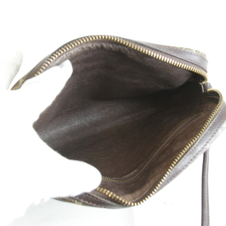 『USED』 
NINA RICCI ニナリッチ 
 ショルダーバッグ 
レザー ブラウン