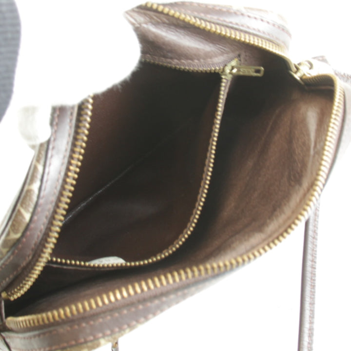『USED』 
NINA RICCI ニナリッチ 
 ショルダーバッグ 
レザー ブラウン
