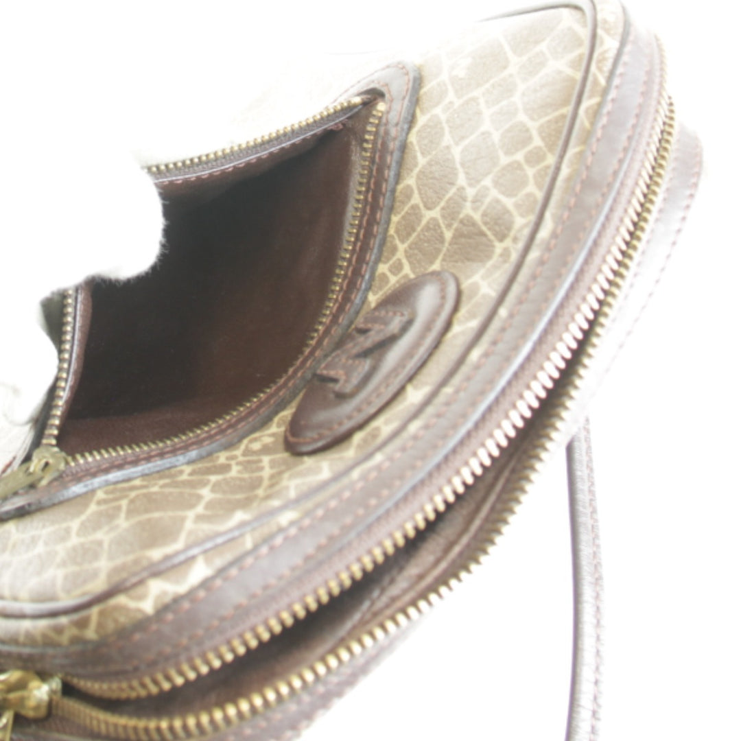 『USED』 
NINA RICCI ニナリッチ 
 ショルダーバッグ 
レザー ブラウン