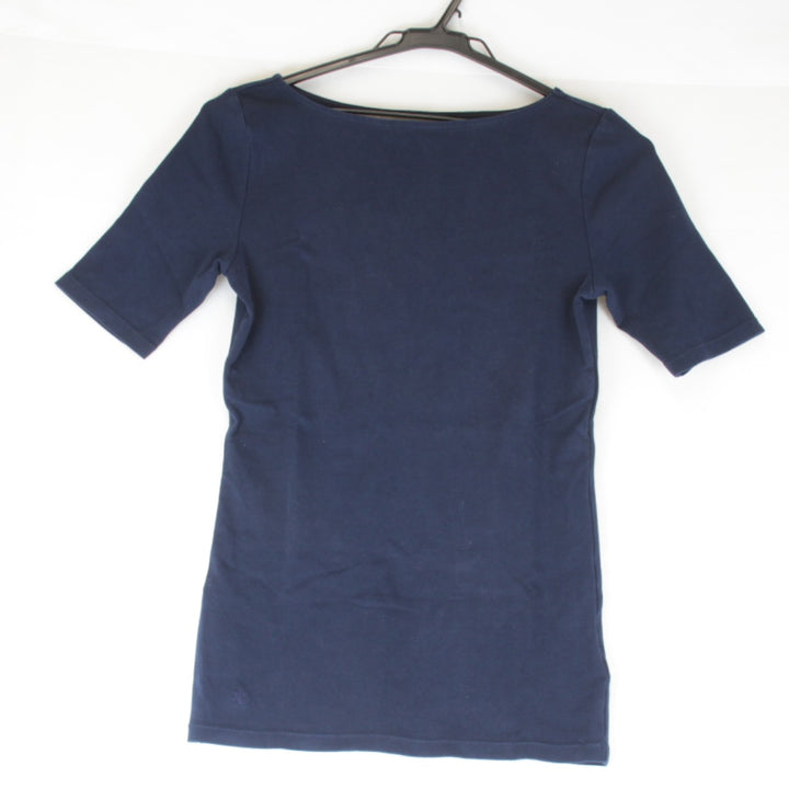良品『USED』 
RALPH LAUREN ラルフローレン 
 半袖Ｔシャツ 
コットン ネイビー