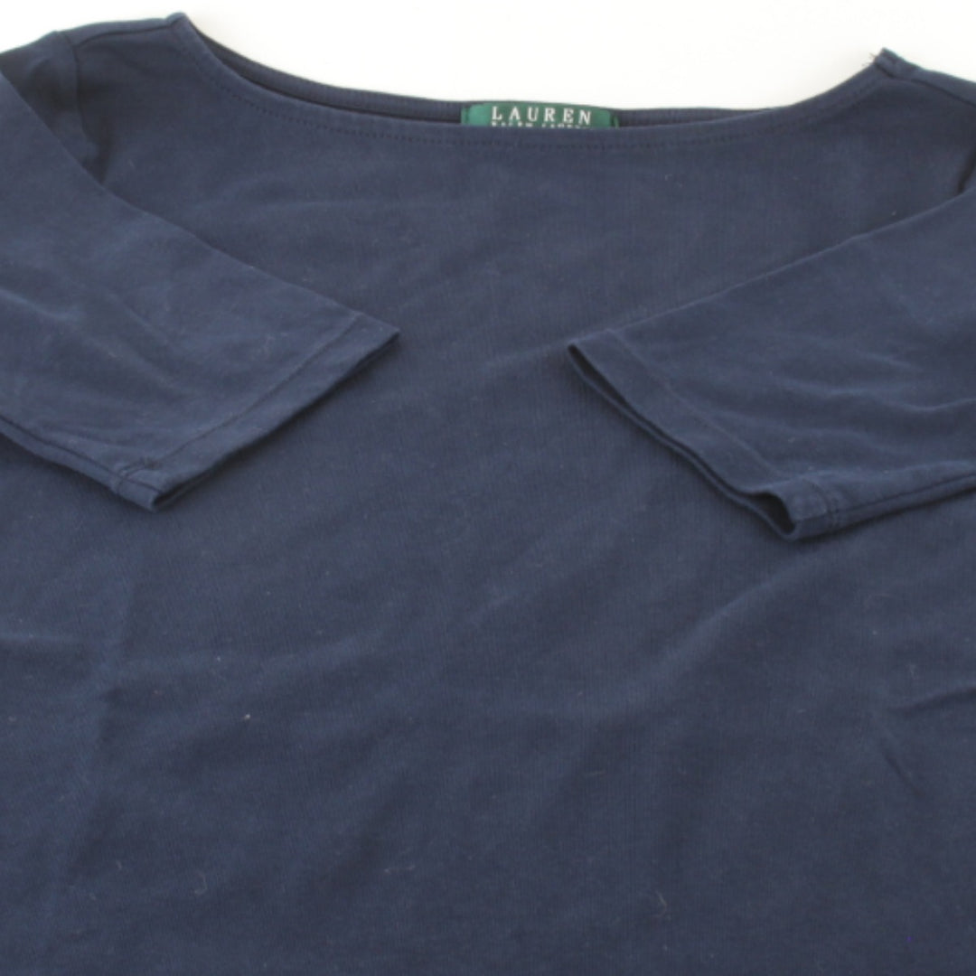 良品『USED』 
RALPH LAUREN ラルフローレン 
 半袖Ｔシャツ 
コットン ネイビー