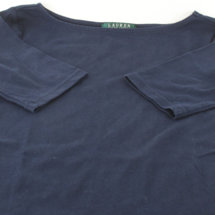 良品『USED』 
RALPH LAUREN ラルフローレン 
 半袖Ｔシャツ 
コットン ネイビー