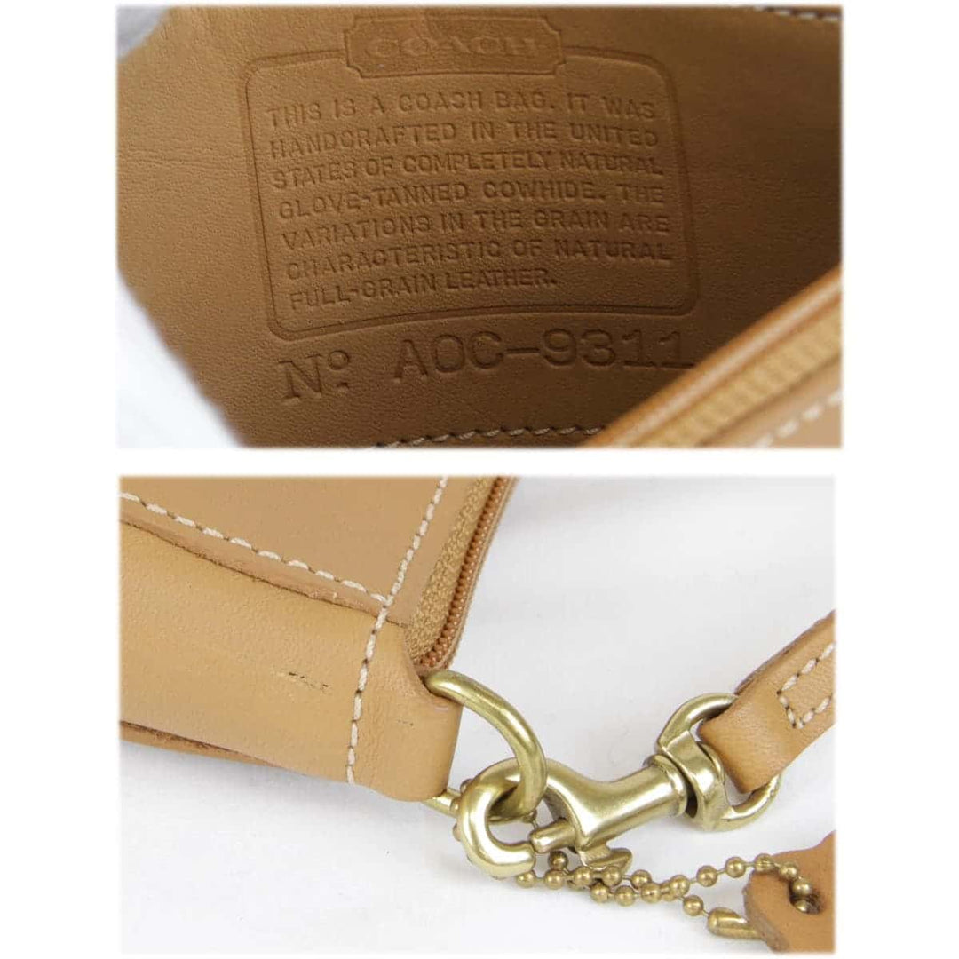 『USED』 
COACH コーチ 
 AOC-9311 ポーチ 
レザー ブラウン