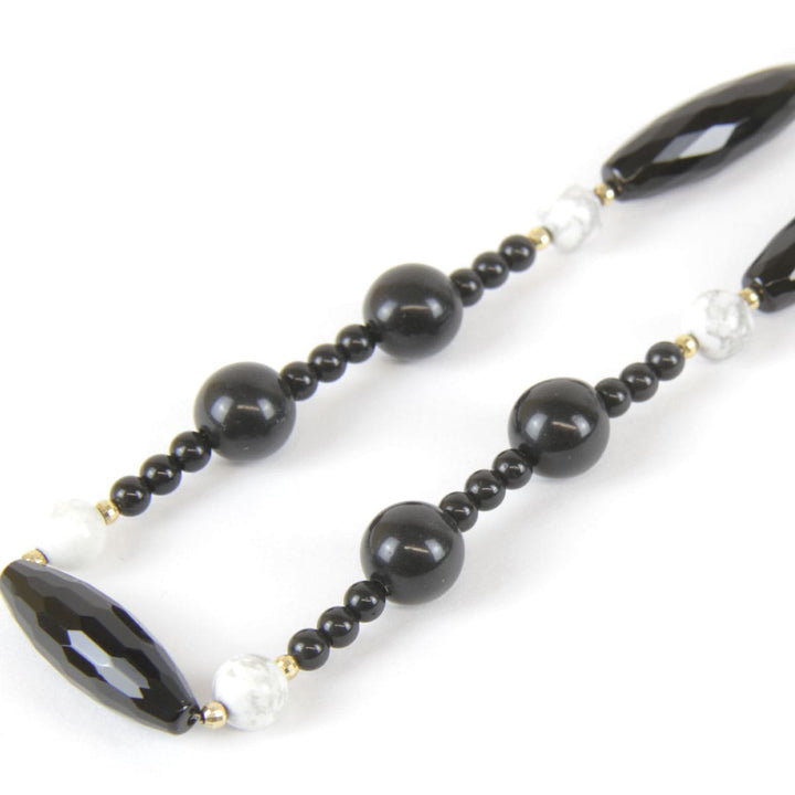 美品『USED』 K10/ビーズ /チタン 
 チャーム付き ネックレス
 46.8g