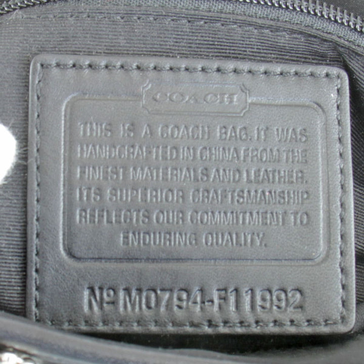 『USED』 
COACH コーチ 
 ハンプトンズ ウイークエンド F11992 ハンドバッグ 
ナイロン ブラック×ブルー