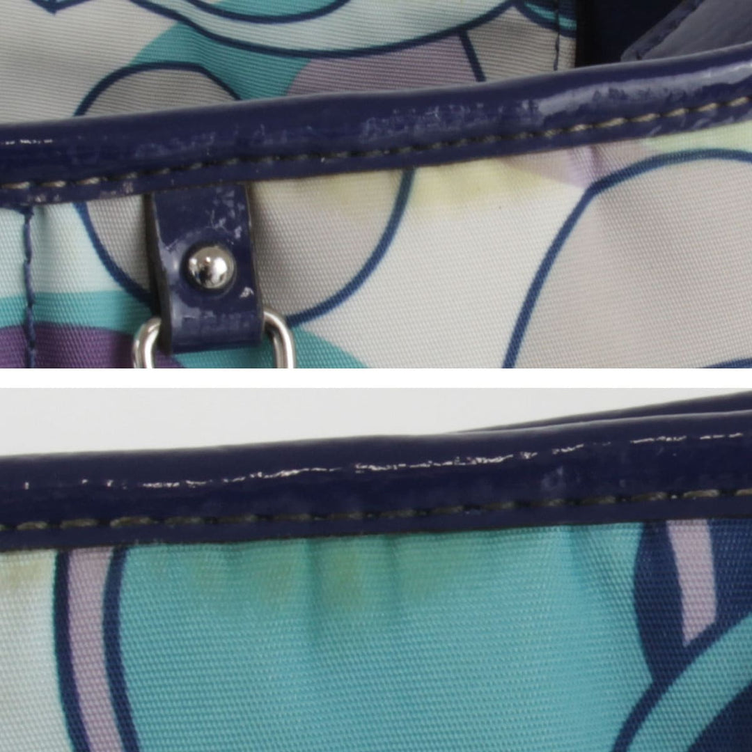 『USED』 
COACH コーチ 
 デイジースカーフプリント　2way F17178 トートバッグ 
ナイロン ブルー