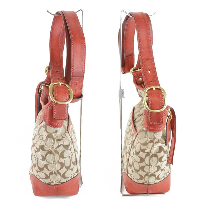 『USED』 
COACH コーチ 
 ショルダーバッグ 
キャンバス ベージュ