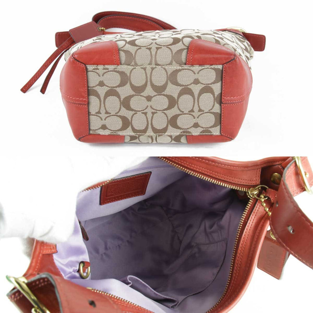 『USED』 
COACH コーチ 
 ショルダーバッグ 
キャンバス ベージュ