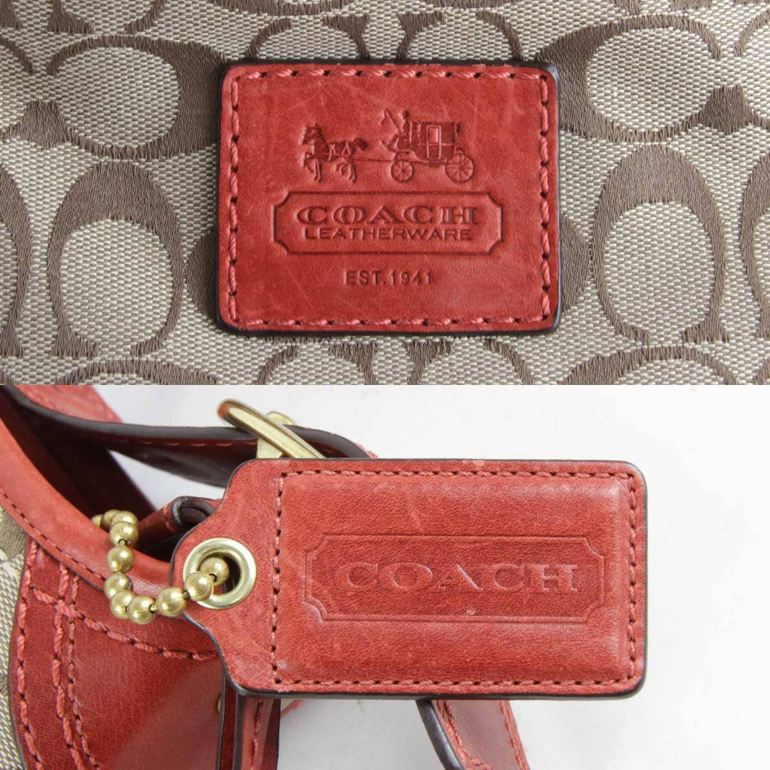 『USED』 
COACH コーチ 
 ショルダーバッグ 
キャンバス ベージュ