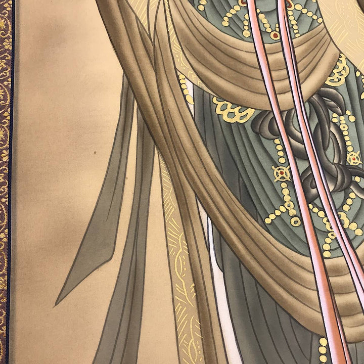 『模写』 
 
 野村雪草 楊柳観音 尺八立 掛軸 模写 骨董・民芸品 
紙