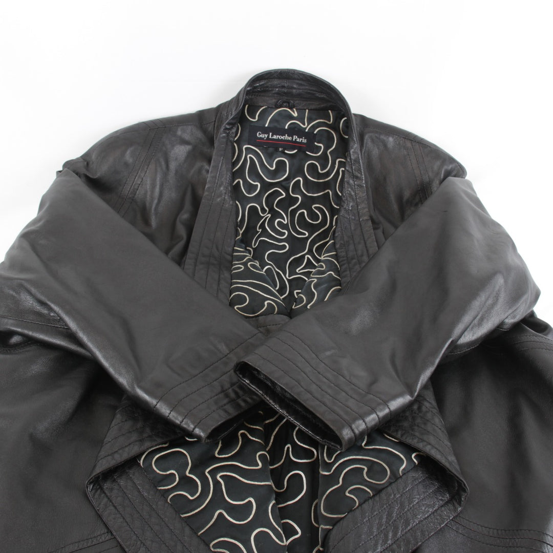 『USED』 
Guy Laroche ギ・ラロッシュ 
 コート 
羊革/ポリエステル ブラック