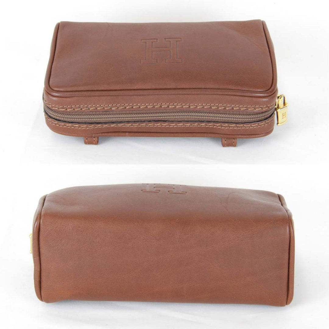 良品『USED』 
HIROFU ヒロフ 
 ショルダーバッグ 
レザー ブラウン