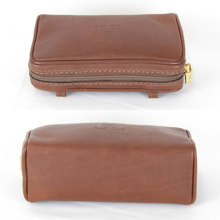 良品『USED』 
HIROFU ヒロフ 
 ショルダーバッグ 
レザー ブラウン