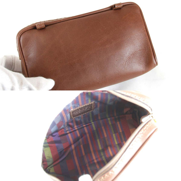 良品『USED』 
HIROFU ヒロフ 
 ショルダーバッグ 
レザー ブラウン