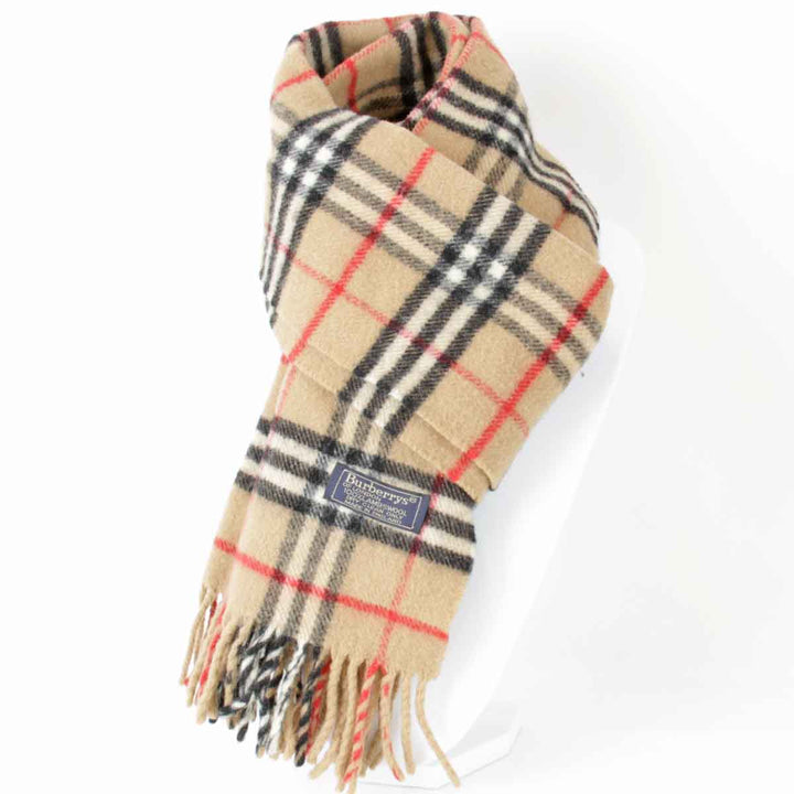 良品『USED』 
BURBERRY バーバリー 
 マフラー 
ウール ベージュ