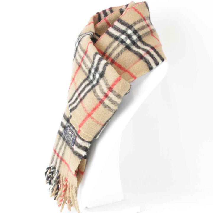 良品『USED』 
BURBERRY バーバリー 
 マフラー 
ウール ベージュ