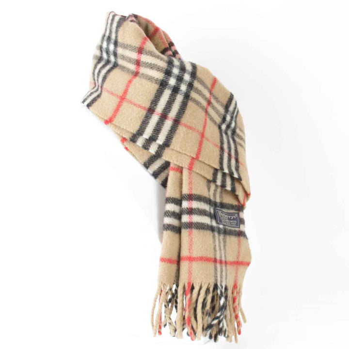 良品『USED』 
BURBERRY バーバリー 
 マフラー 
ウール ベージュ