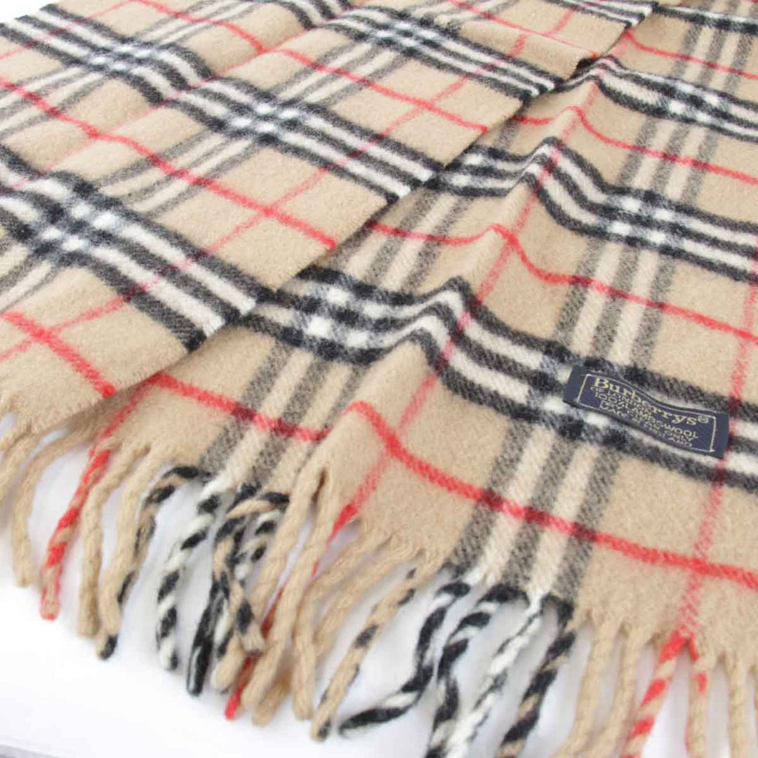 良品『USED』 
BURBERRY バーバリー 
 マフラー 
ウール ベージュ