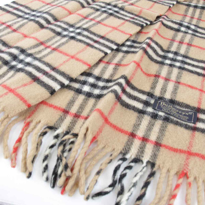 良品『USED』 
BURBERRY バーバリー 
 マフラー 
ウール ベージュ