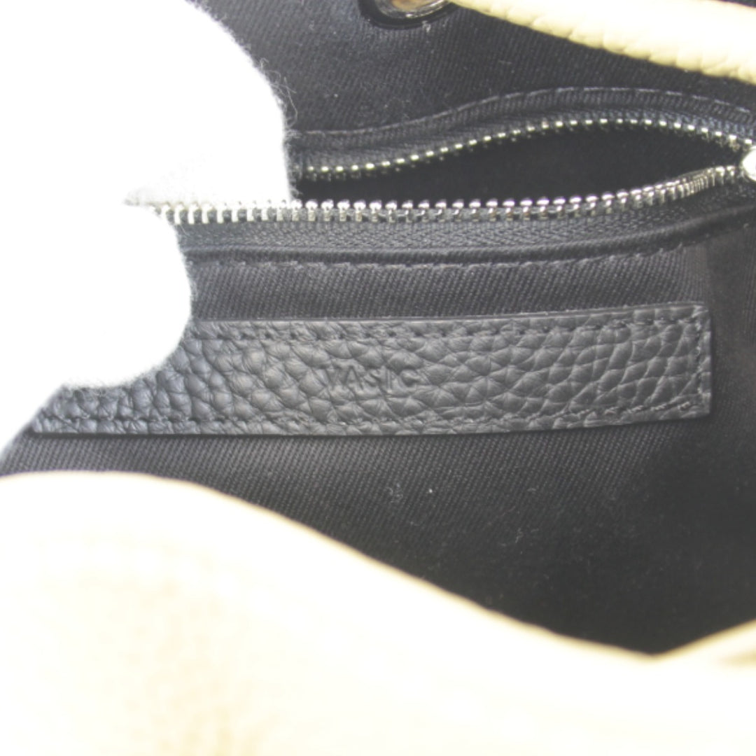 美品『USED』 
VASIC ヴァジック 
 ショルダーバッグ 
レザー ベージュ