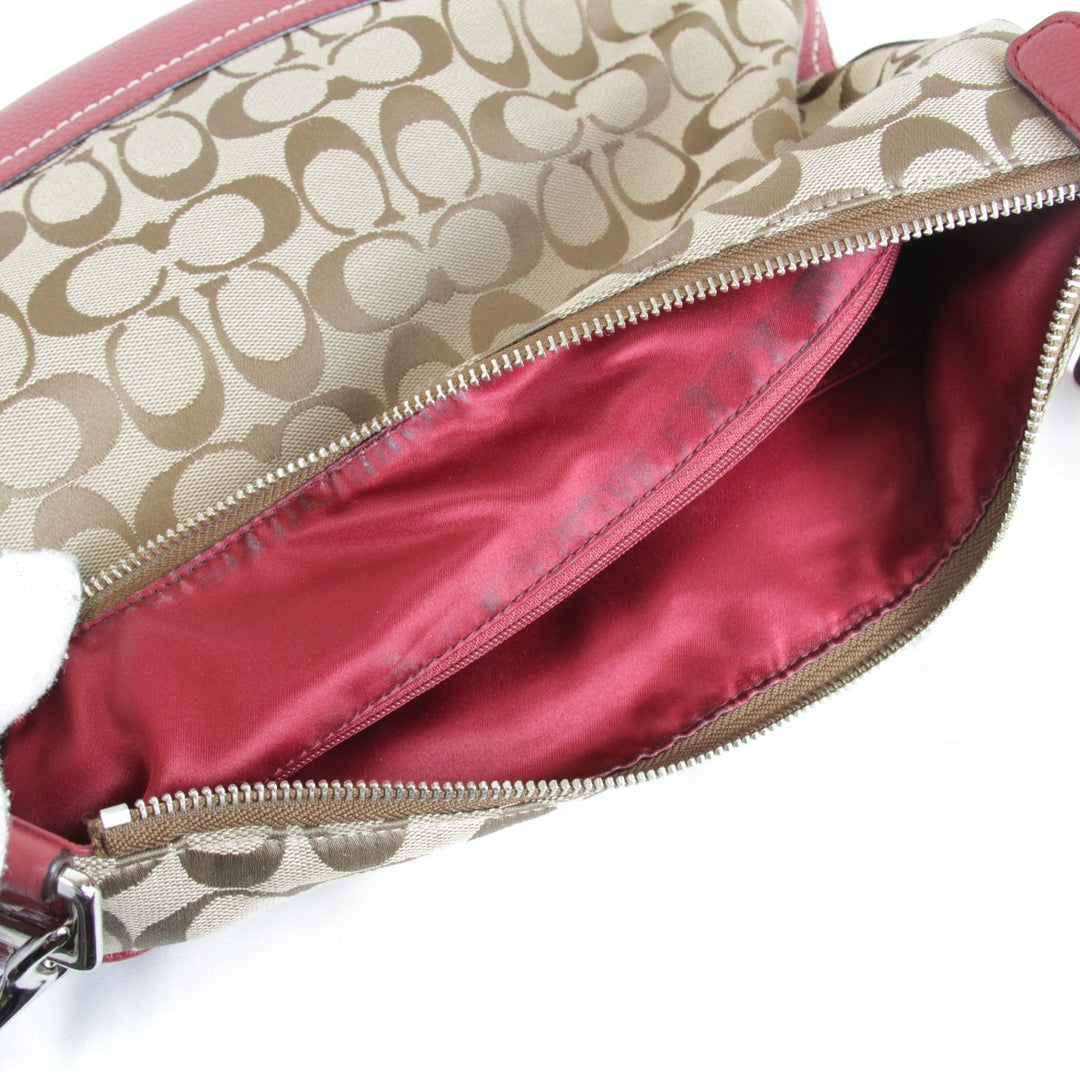 良品『USED』 
COACH コーチ 
 F24032 ショルダーバッグ 
キャンバス/レザー ブラウン