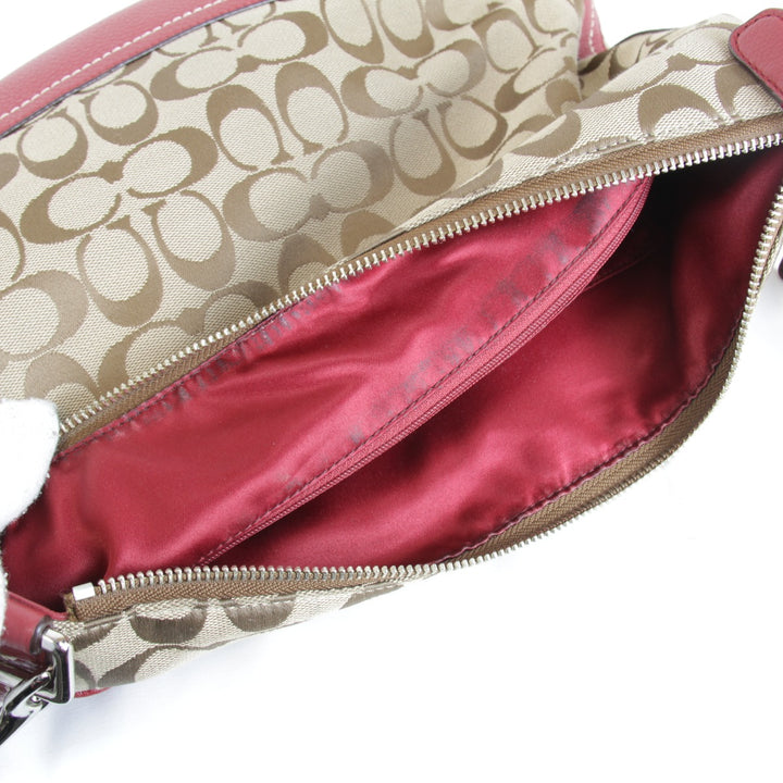 良品『USED』 
COACH コーチ 
 F24032 ショルダーバッグ 
キャンバス/レザー ブラウン