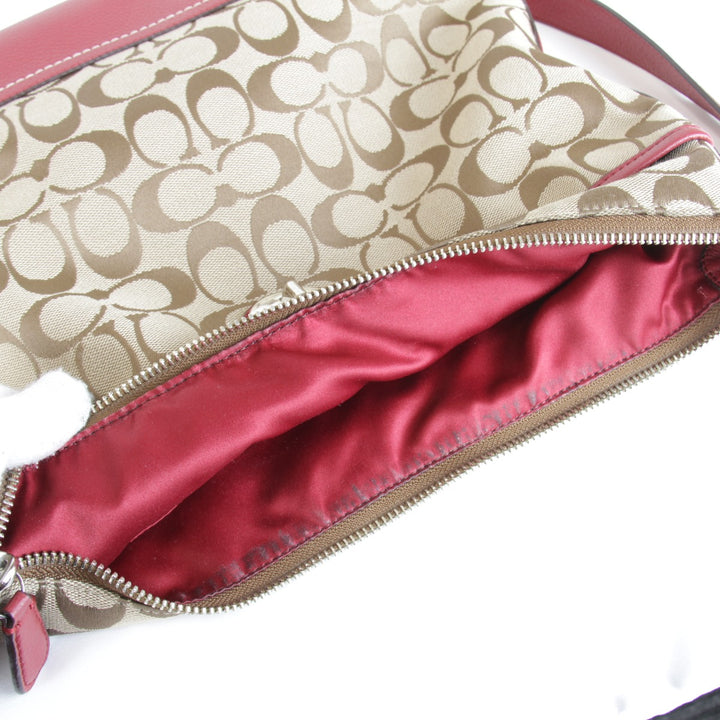 良品『USED』 
COACH コーチ 
 F24032 ショルダーバッグ 
キャンバス/レザー ブラウン