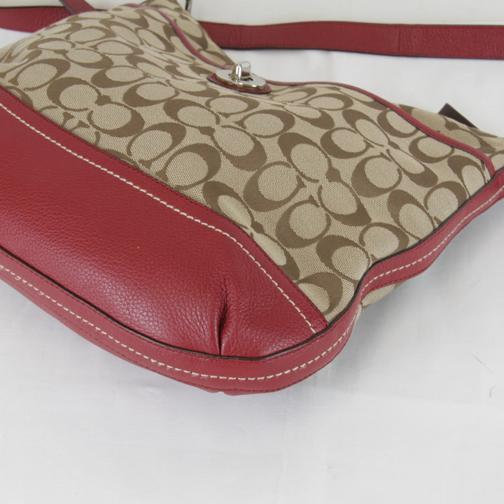良品『USED』 
COACH コーチ 
 F24032 ショルダーバッグ 
キャンバス/レザー ブラウン