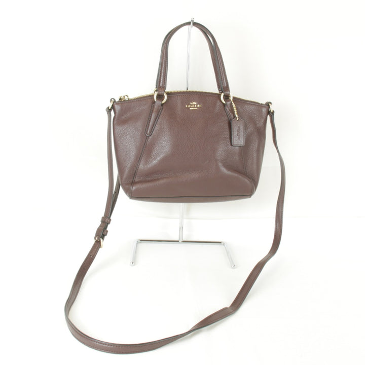 『USED』 
COACH コーチ 
 F57563 ショルダーバッグ 
レザー ダークパープル