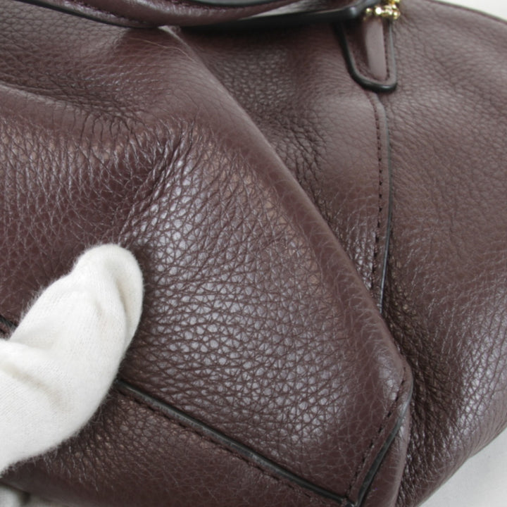 『USED』 
COACH コーチ 
 F57563 ショルダーバッグ 
レザー ダークパープル