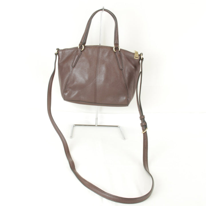 『USED』 
COACH コーチ 
 F57563 ショルダーバッグ 
レザー ダークパープル