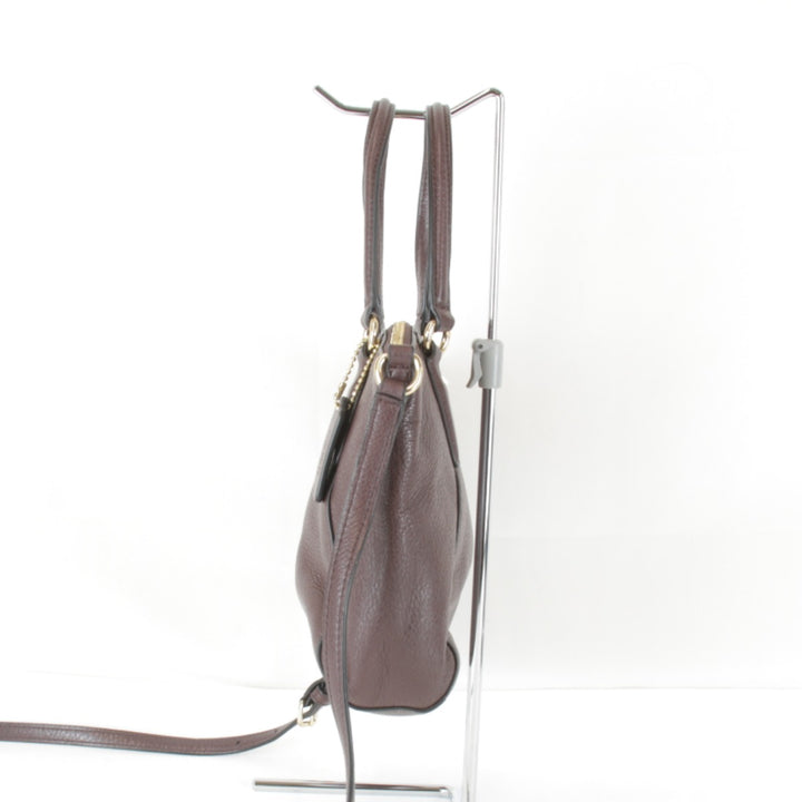 『USED』 
COACH コーチ 
 F57563 ショルダーバッグ 
レザー ダークパープル
