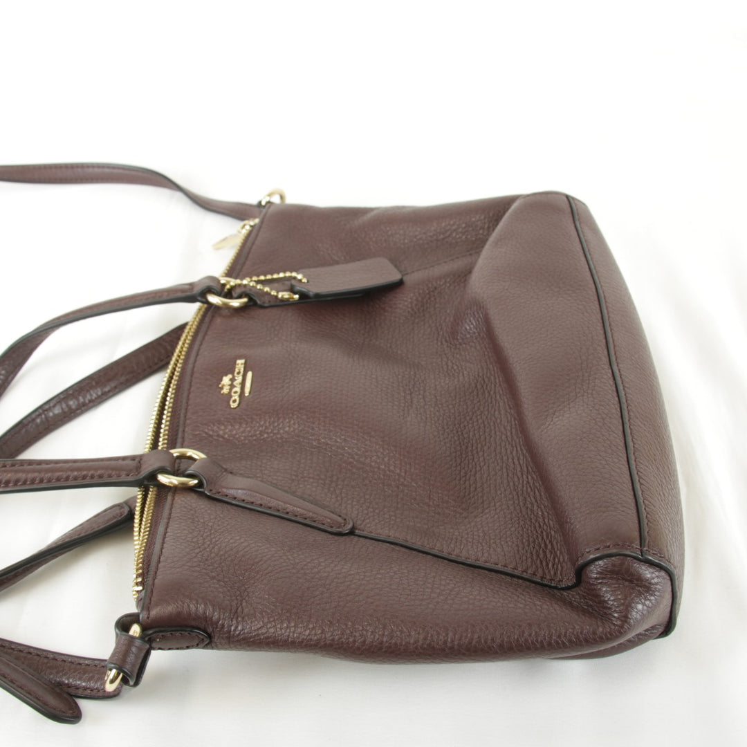 『USED』 
COACH コーチ 
 F57563 ショルダーバッグ 
レザー ダークパープル