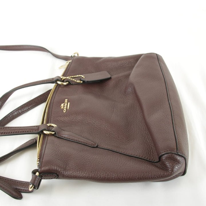『USED』 
COACH コーチ 
 F57563 ショルダーバッグ 
レザー ダークパープル