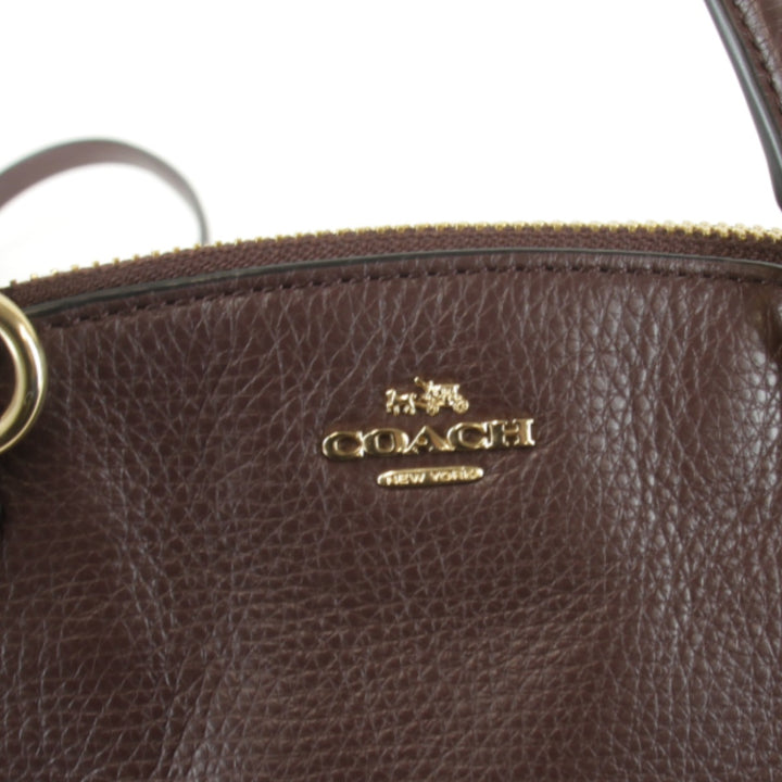 『USED』 
COACH コーチ 
 F57563 ショルダーバッグ 
レザー ダークパープル