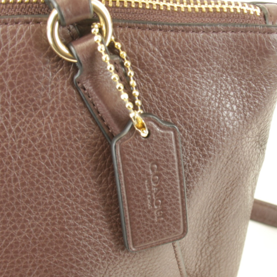 『USED』 
COACH コーチ 
 F57563 ショルダーバッグ 
レザー ダークパープル