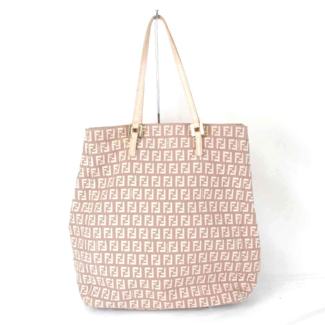 一部難あり『USED』 
FENDI フェンディ 
 ズッキーノ トートバッグ 
キャンバス ベージュ