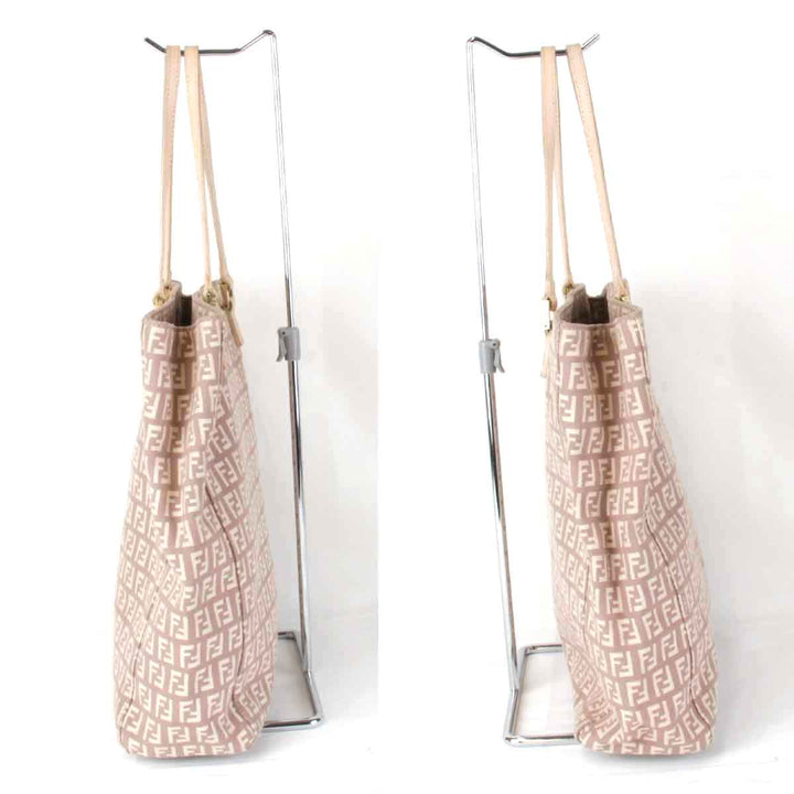一部難あり『USED』 
FENDI フェンディ 
 ズッキーノ トートバッグ 
キャンバス ベージュ