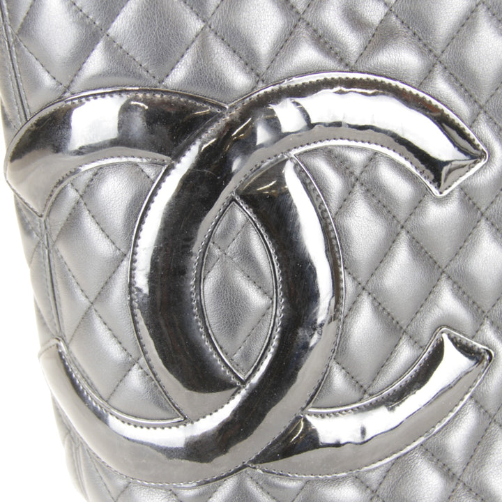 美品『USED』 
CHANEL シャネル 
 カンボンライン ラージトート A25169 トートバッグ 
ラムスキン ブラック