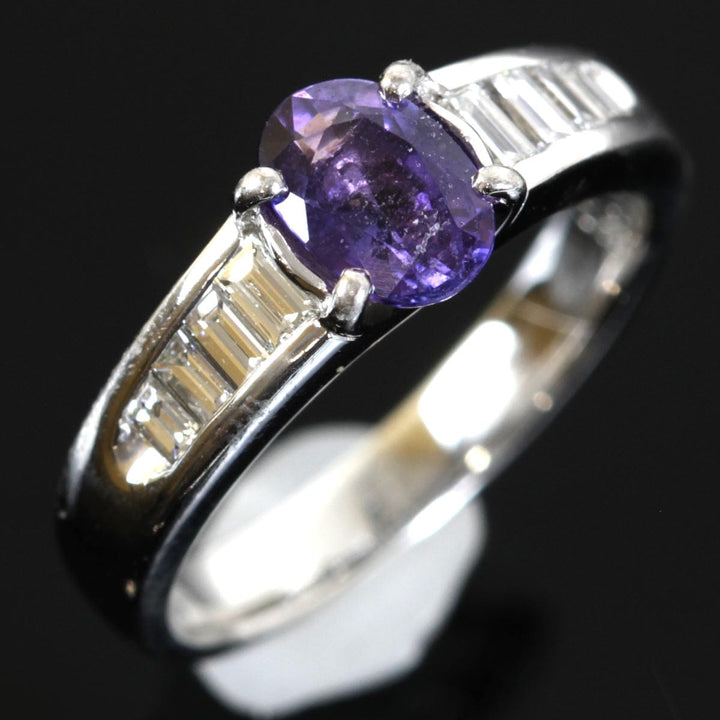 美品『USED』 Pt900/ダイヤモンド 
 0.88/D0.30 #9 リング・指輪
 6.2g