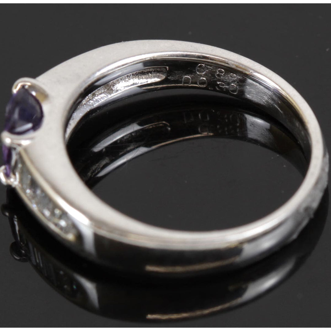 美品『USED』 Pt900/ダイヤモンド 
 0.88/D0.30 #9 リング・指輪
 6.2g