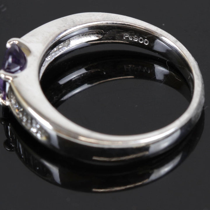 美品『USED』 Pt900/ダイヤモンド 
 0.88/D0.30 #9 リング・指輪
 6.2g