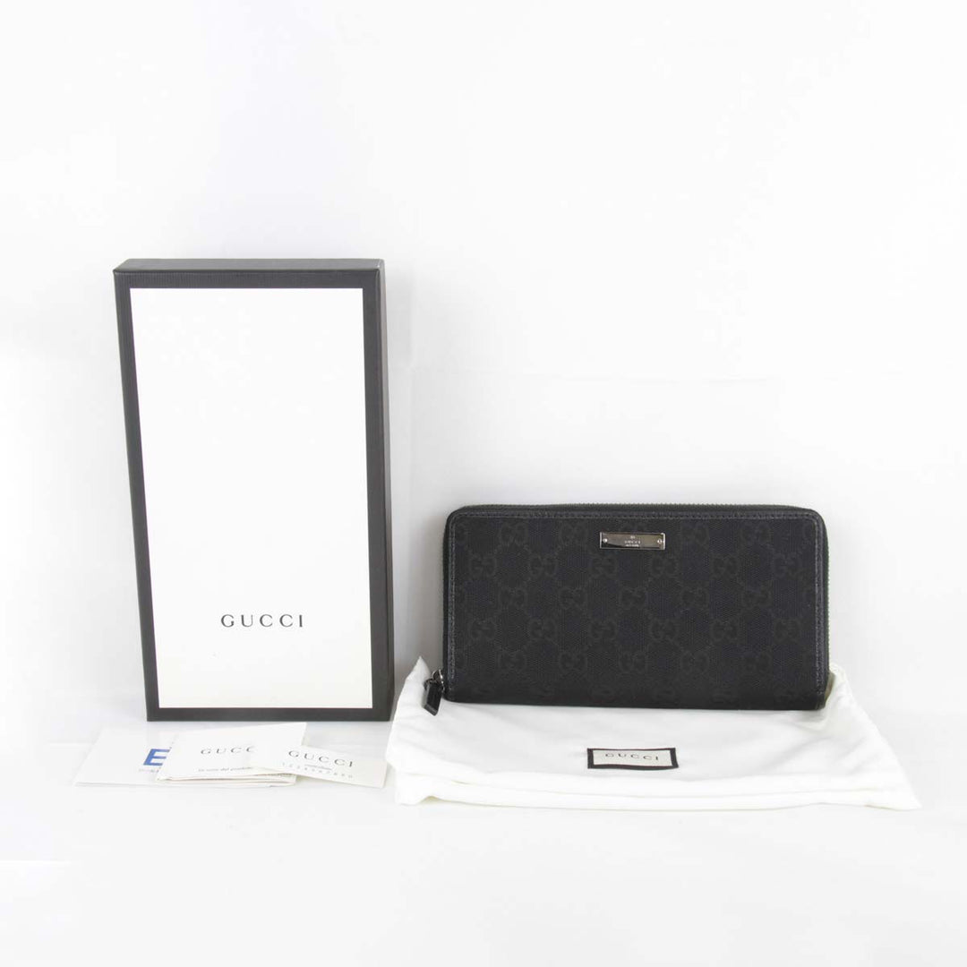 美品『USED』 
GUCCI グッチ 
 307980.2184 長財布 
GGキャンバス ブラック