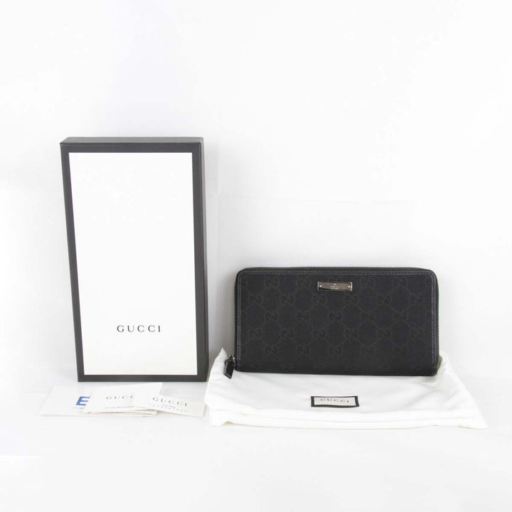 美品『USED』 
GUCCI グッチ 
 307980.2184 長財布 
GGキャンバス ブラック