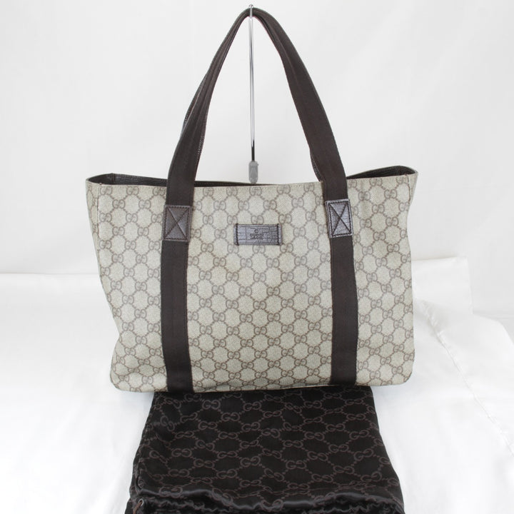 『USED』 
GUCCI グッチ 
 141624・2123 トートバッグ 
GGスプリームキャンバス ブラウン